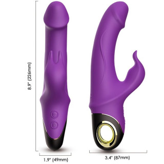 ARMONY - METEROR DILDO VIBRADOR COELHO ROXO