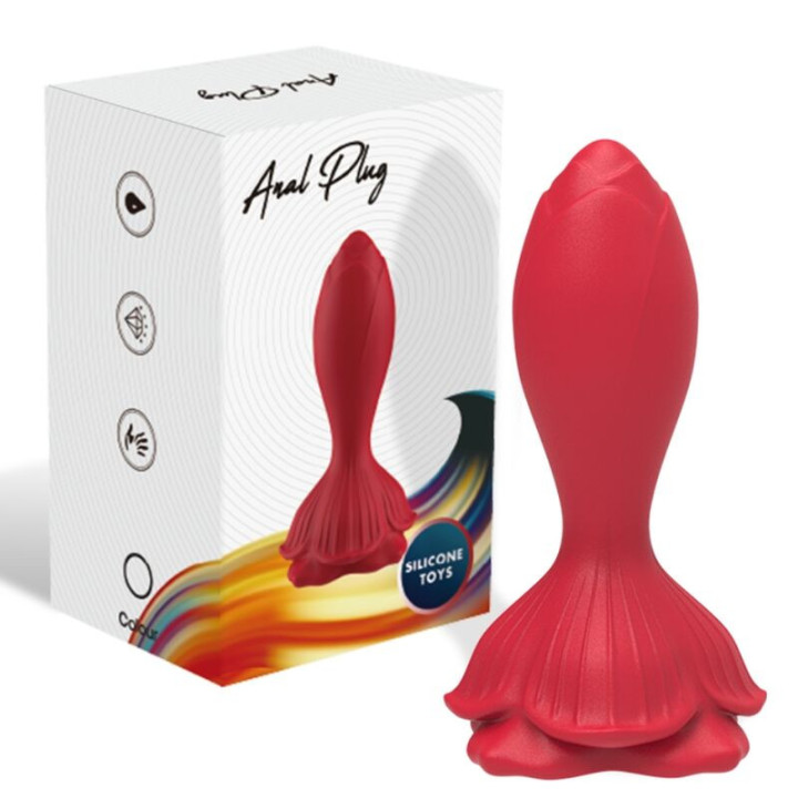 ARMONY - VIBRADOR ROSA E PLUG ANAL PEQUENO CONTROLE REMOTO VERMELHO