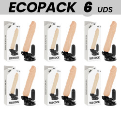 ECOPACK 6 UNIT - BASECOCK VIBRADOR DE CONTROLE REMOTO NATURAL REALISTA 20 CM -O- 4 CM