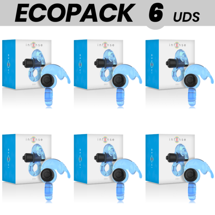 ECOPACK 6 UNIDADES - INTENSE ANEL VIBRADOR - FRY AZUL