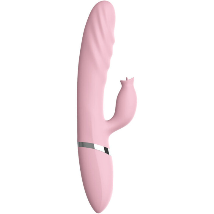 ARMONY - VIBRADOR E THRUSTING COM LÍNGUA DE EFEITO DE CALOR ROSA