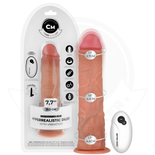 COCK MILLER - DILDO REALISTA COM VENTOSA E CONTROLE REMOTO VIBRAÇÃO 19.5 CM