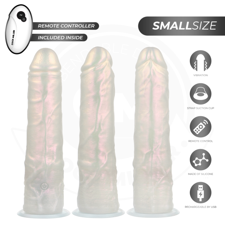 COCK MILLER - DILDO COM VENTOSA. LUZES E VIBRAÇÃO COM CONTROLE REMOTO BRANCO 19.5 CM
