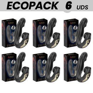 ECOPACKS 6 UNIDADES - VIBRADOR IBIZA ROSE COM EFEITO DE PRESSÃO E ESTIMULADOR DE CLITÓRIS