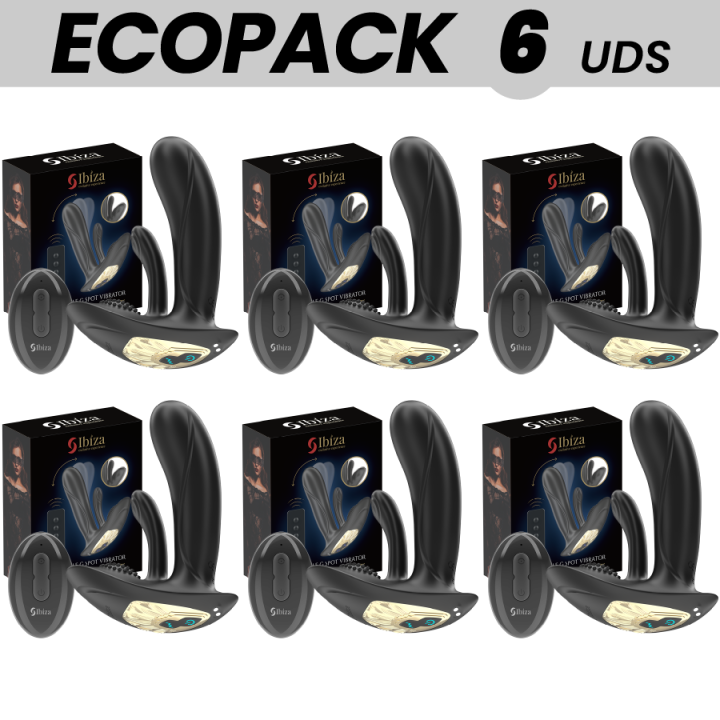ECOPACKS 6 UNIDADES - VIBRADOR VESTÍVEL IBIZA COM ESTIMULAÇÃO DO PONTO G E CLITÓRIS COM CONTROLE REMOTO