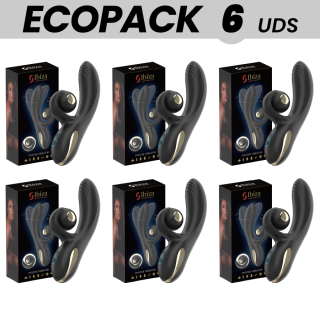 ECOPACKS 6 UNIDADES - VIBRADOR IBIZA TWISTER COM ESTIMULADOR DE CURVA E VIBRO-ROTAÇÃO