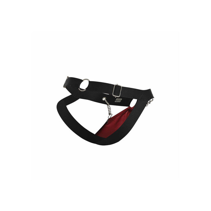 MOB - DNGEON VERMELHO JOCKSTRAP COM CORRENTES TAMANHO ÚNICO