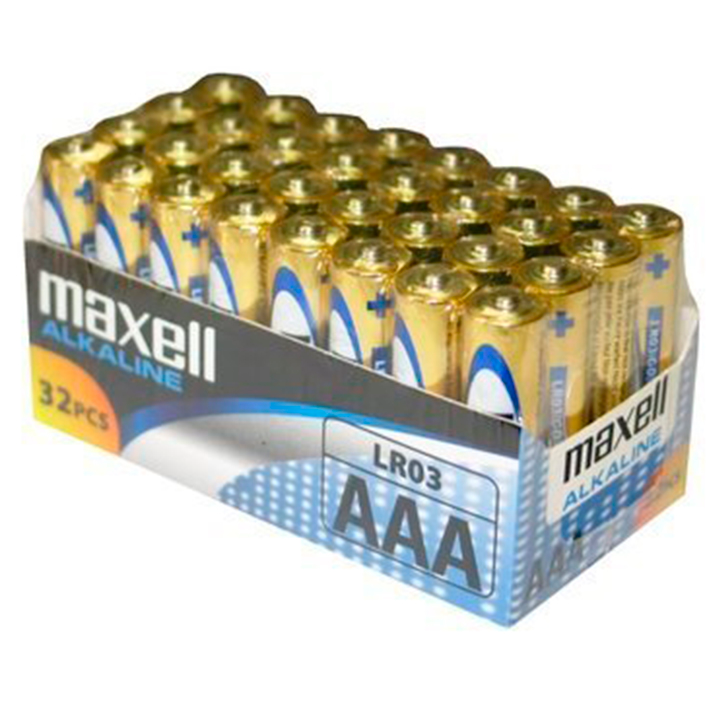 MAXELL - PACOTE DE BATERIAAAA LR03 * 32 UDS