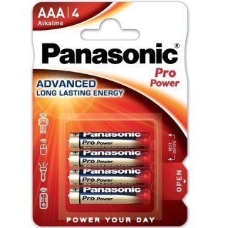 PANASONIC - PILHA AAA ALCALINAS PRO POWER LR03 BLISTER*4