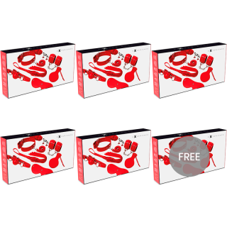 EXPERIENCE - KIT BDSM FETISH SÉRIE VERMELHA 5+1 GRTIS