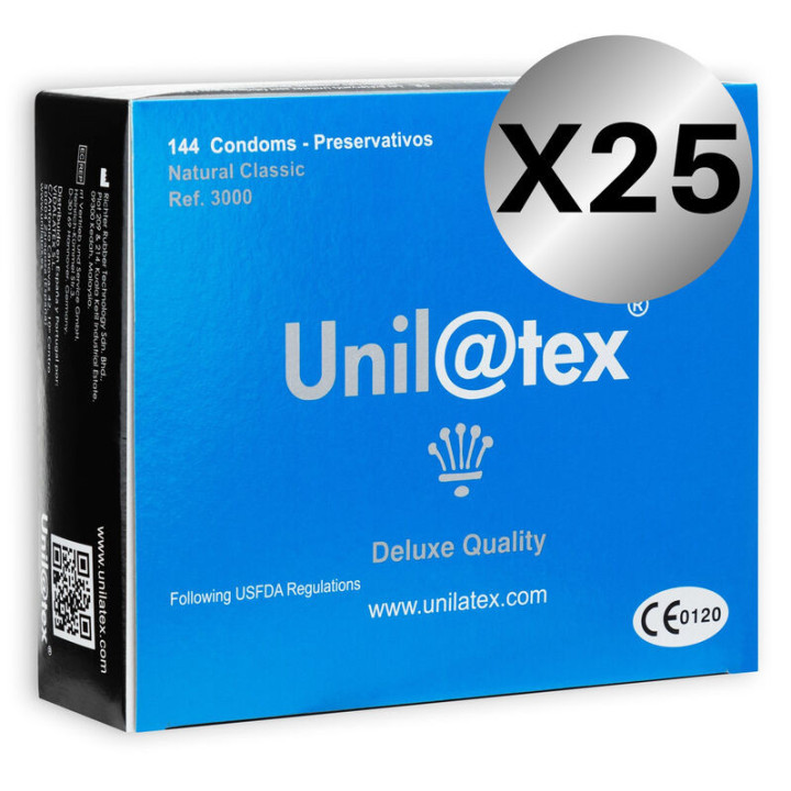 UNILATEX - CONSERVANTES NATURAIS PACK 25 X 144 UNIDADES