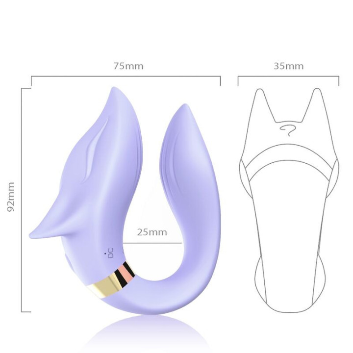 ARMONY - VIBRADOR FOX PARA CASAIS COM CONTROLE REMOTO ROXO