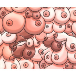 DIABLO PICANTE - MOUSE PAD COLORIDO COM DESIGN DE PEITOS