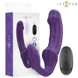 INTENSE - JILL VIBRADOR DUPLO 20 CM ROXO CONTROLE REMOTO