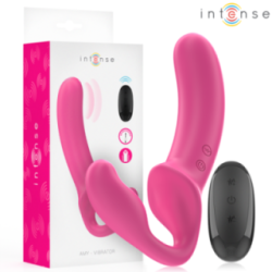 INTENSE - AMY VIBRADOR DUPLO 20 CM ROSA CONTROLE REMOTO