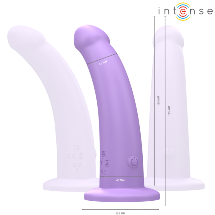 INTENSE - VIBRADOR EDDIE 17.5 CM 10 VIBRAÇÕES ROXO CONTROLE REMOTO
