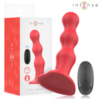 INTENSE - CODY VIBRADOR COM VENTOSA VERMELHO CONTROLE REMOTO