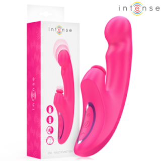INTENSE - VIBRADOR EMI 13.5 CM MULTIFUNCIONAL 3 EM 1 10 VIBRAÇÕES ROSA