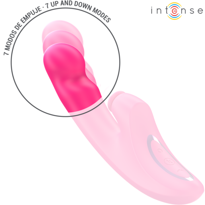 INTENSE - VIBRADOR EMI 13.5 CM MULTIFUNCIONAL 3 EM 1 10 VIBRAÇÕES ROSA