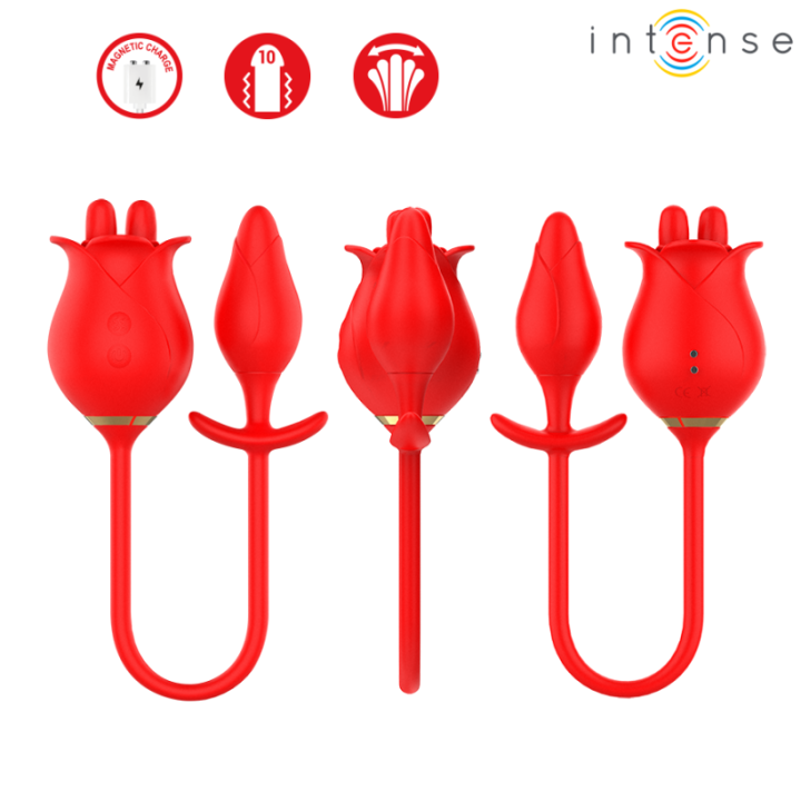 INTENSE - ESTIMULADOR DUPLO DE CLITÓRIS MELANIE COM LÍNGUA EM ZIGZAG