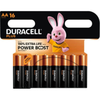 DURACELL - PLUS POWER BOOST PILHAS ALCALINAS AA LR6 BLISTER x 16