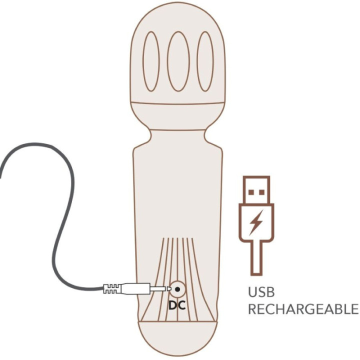 ROCKS-OFF - MINI VARINHA RECARREGÁVEL COM 16 FUNÇÕES VERMELHA AZALEIA