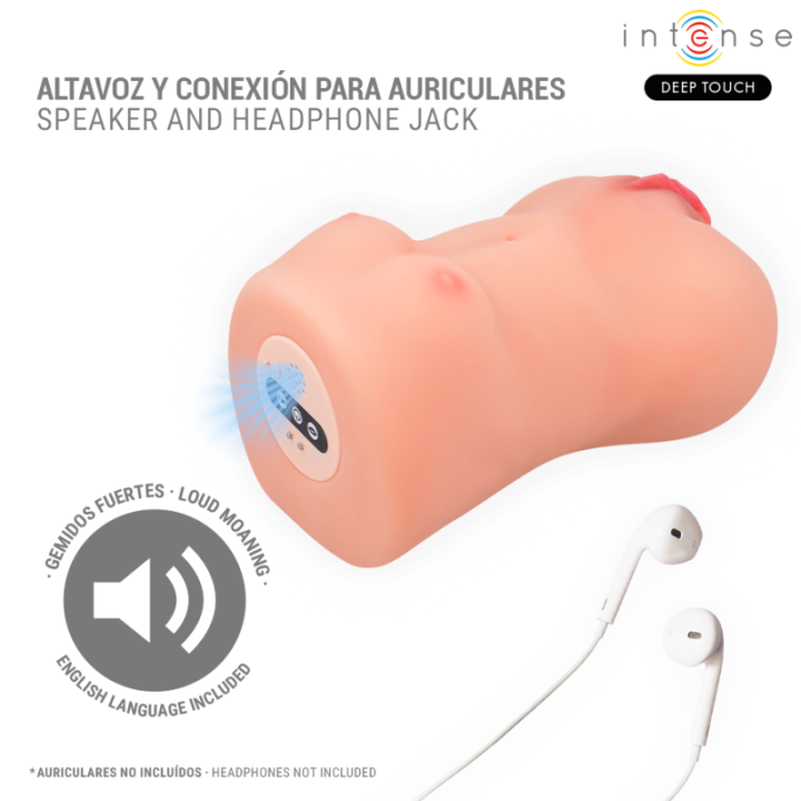 INTENSE DEEP TOUCH - MASTURBADOR VIBRATÓRIO E DE SUCÇÃO CATHERINE COM VOZ