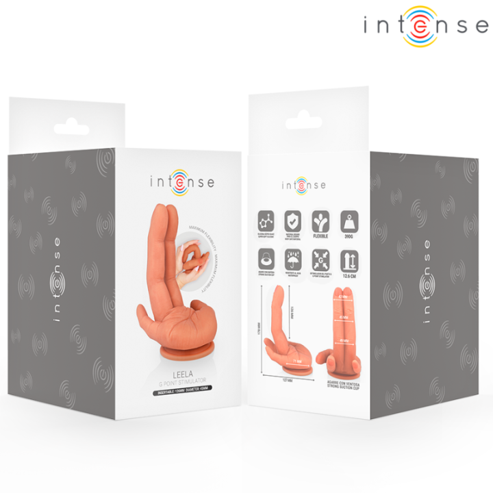 INTENSE - ESTIMULADOR DE PONTO G LEELA MÃO FLEXÍVEL 12.6 CM