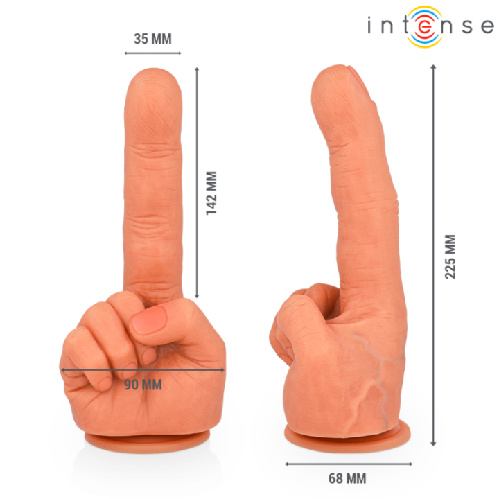 INTENSE - ESTIMULADOR DE PONTO G HUBERT MÃO FLEXÍVEL 14.2 CM