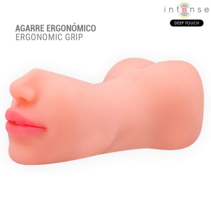 INTENSE DEEP TOUCH - MASTURBADOR RILEY COM DUPLA BOCA E VAGINA