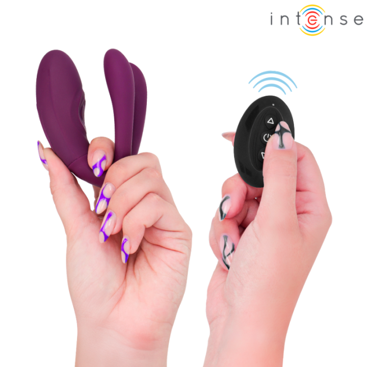 INTENSE - SANDRA ESTIMULADOR DE TOQUE E VIBRAÇÃO COM CONTROLE REMOTO