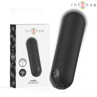 INTENSE - KAREN MINI VIBRATÓRIO BULLET RECARREGÁVEL PRETO