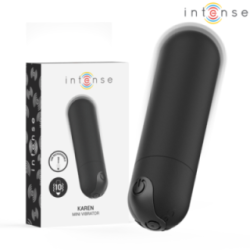 INTENSE - KAREN MINI VIBRATÓRIO BULLET RECARREGÁVEL PRETO