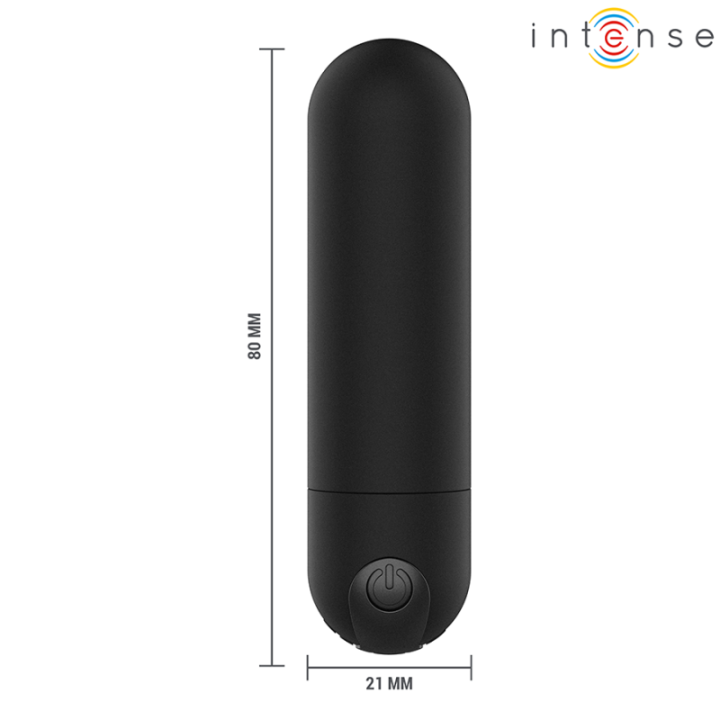 INTENSE - KAREN MINI VIBRATÓRIO BULLET RECARREGÁVEL PRETO