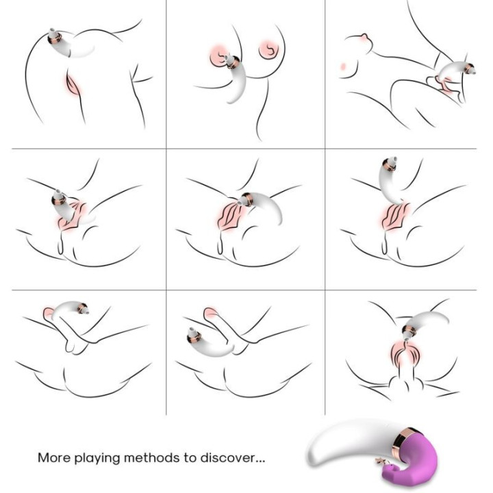 ARMONY - SWEETMOON CLITORIS E VENTOSA PARA PONTO G ROSA