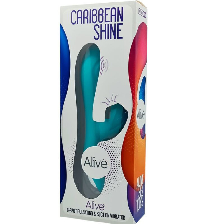 ALIVE - VIBRADOR CARIBBEAN SHINE E SUCÇÃO AZUL