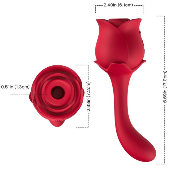 ARMONY - ROSELOVER SUCÇÃO E ESTIMULADOR DE CLITÓRIS VERMELHO