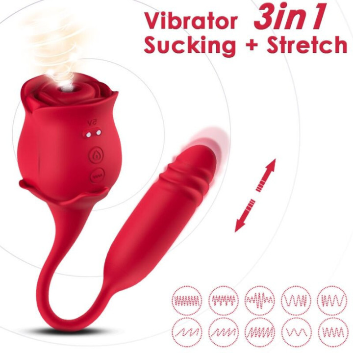 ARMONY - ROSEKNIGTH SUCKER DE CLITÓRIS E VIBRADOR VERMELHO
