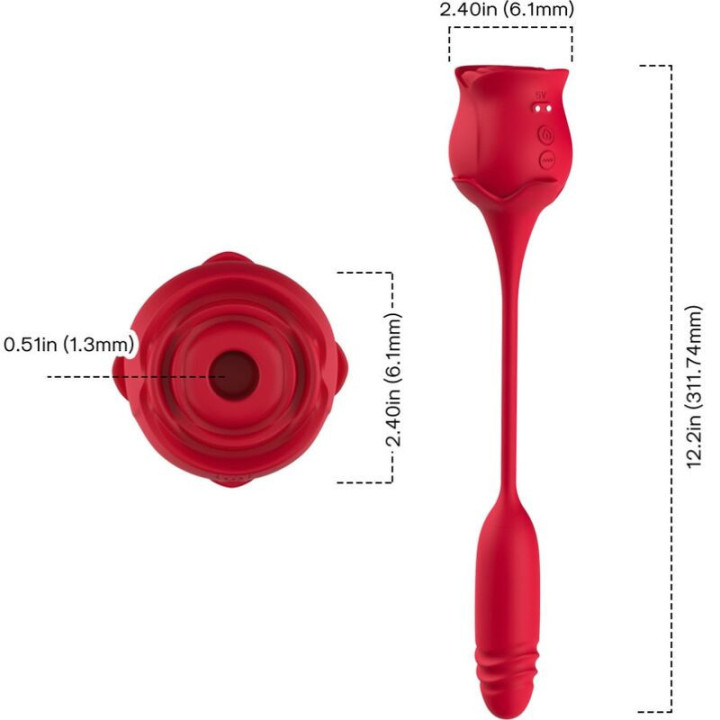 ARMONY - ROSEKNIGTH SUCKER DE CLITÓRIS E VIBRADOR VERMELHO