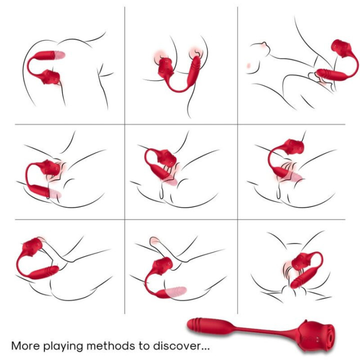 ARMONY - ROSEKNIGTH SUCKER DE CLITÓRIS E VIBRADOR VERMELHO