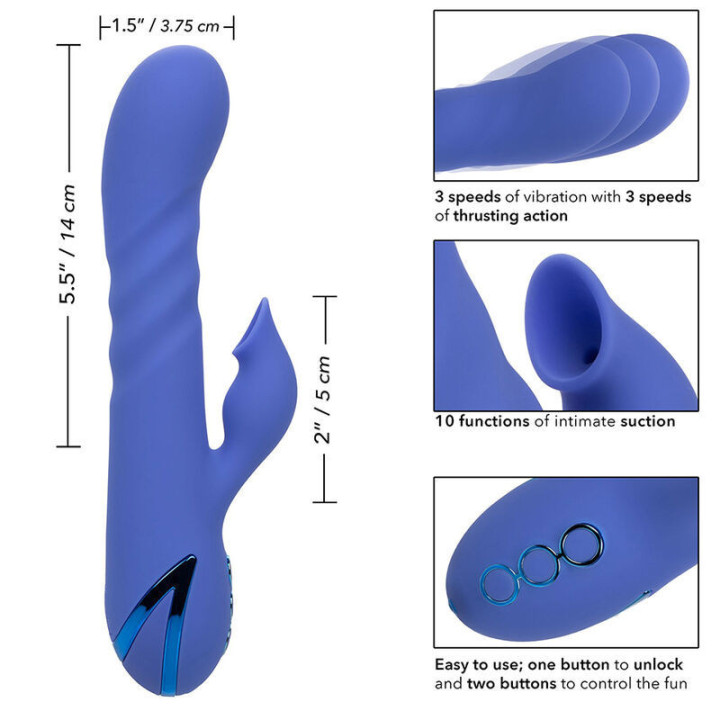 CALEXOTICS - LA LOVE VIBRADOR E SUCÇÃO AZUL DA CALIFORNIA DREAMING