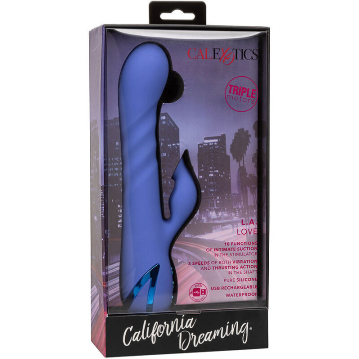 CALEXOTICS - LA LOVE VIBRADOR E SUCÇÃO AZUL DA CALIFORNIA DREAMING