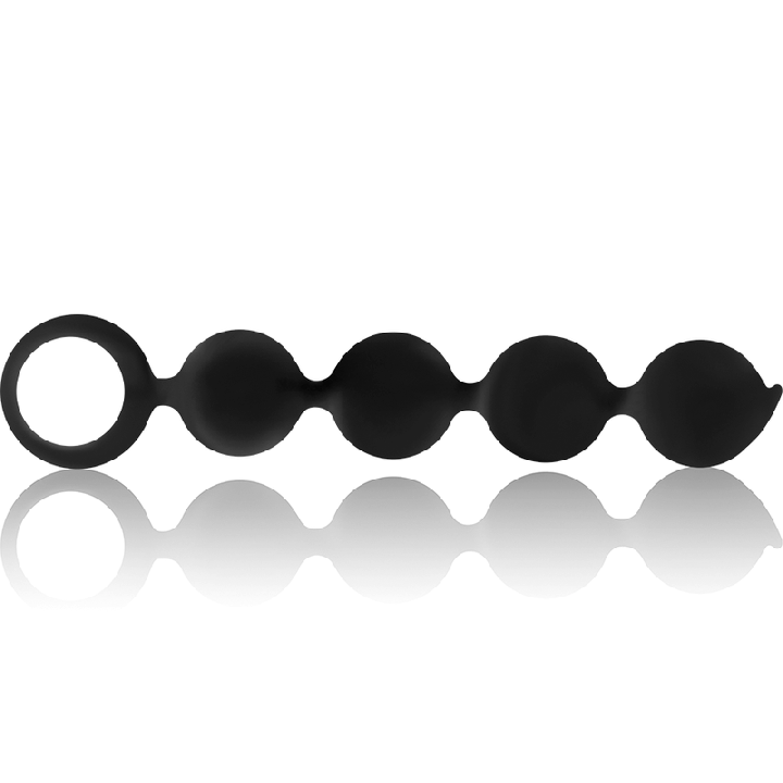 BLACK&SILVER - ROSÁRIO ANAL LENNON 4 ESFERAS DE SILICONE 15 CM