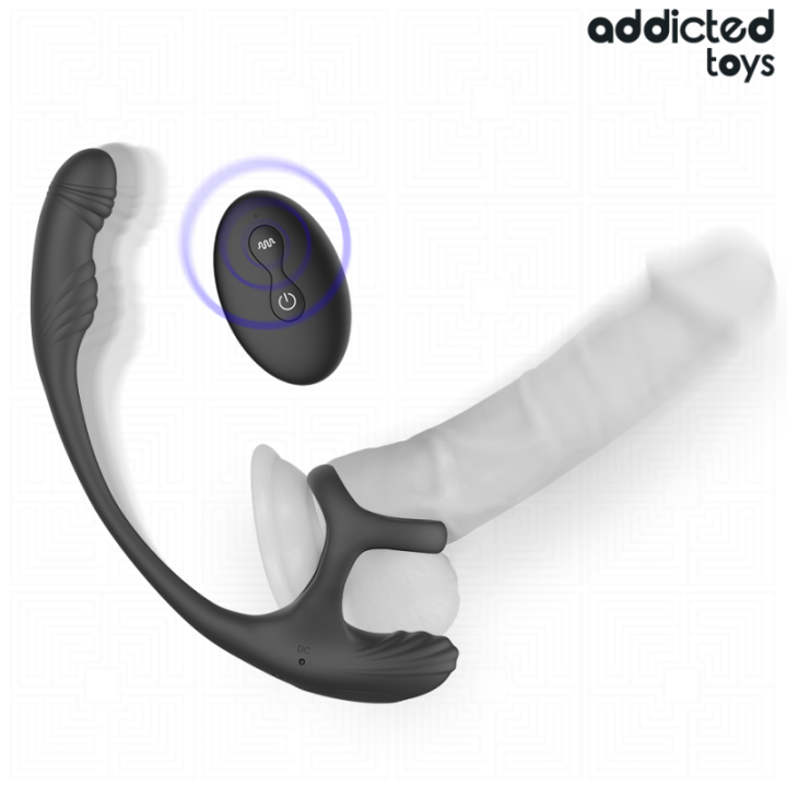 ADDICTED TOYS - PLUG ANAL COM VIBRAÇÃO. OSCILAÇÃO 360º E ESTIMULADOR DE TESTÍCULOS