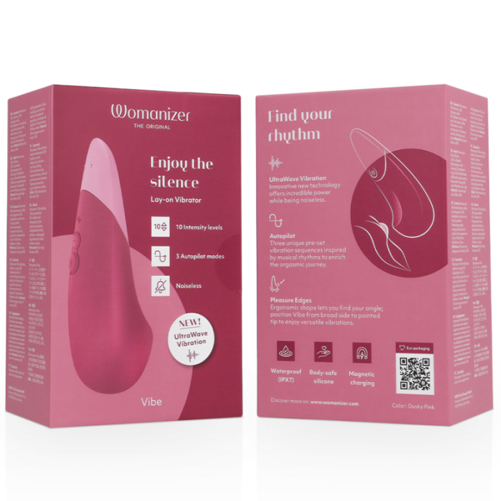 WOMANIZER - VIBE VIBE VIBRADOR SILENCIOSO DE USO INTERNO ROSA ESCURO