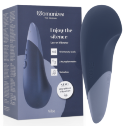 WOMANIZER - VIBE VIBRADOR SILENCIOSO DE USO À DIRETA AZUL ESCURO