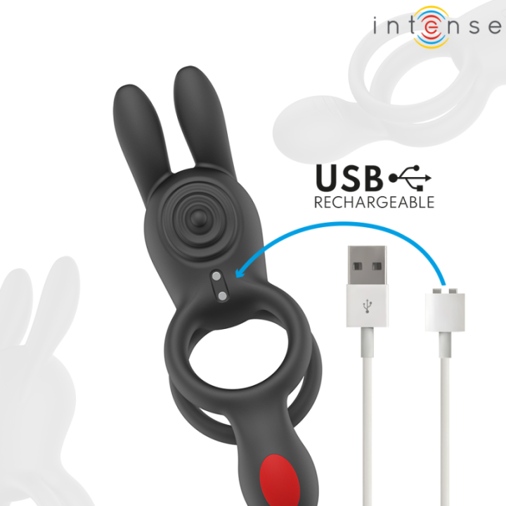 INTENSE - ANEL VIBRATÓRIO DUPLO QUINN COM CONTROLE REMOTO
