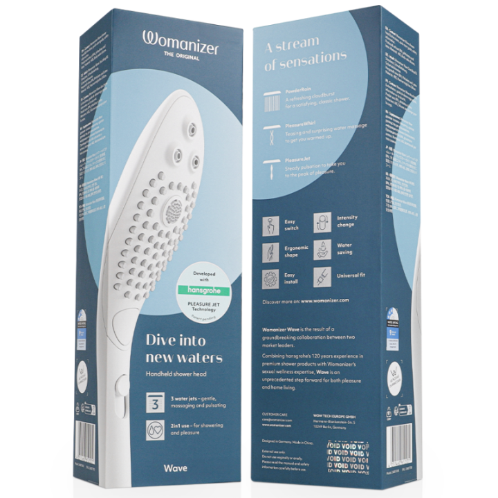WOMANIZER - CHUVEIRO ESTIMULANTE CLITORIAL WAVE BRANCO