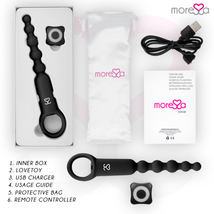 MORESSA - RONIE CONTROLE REMOTO PRETO PRAZER ANAL