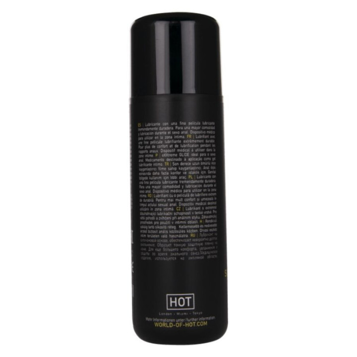 HOT - EXXTREME GLIDE LUBRIFICANTE À BASE DE SILICONE + ÓLEO CONFORTANTE A+ 100 ML